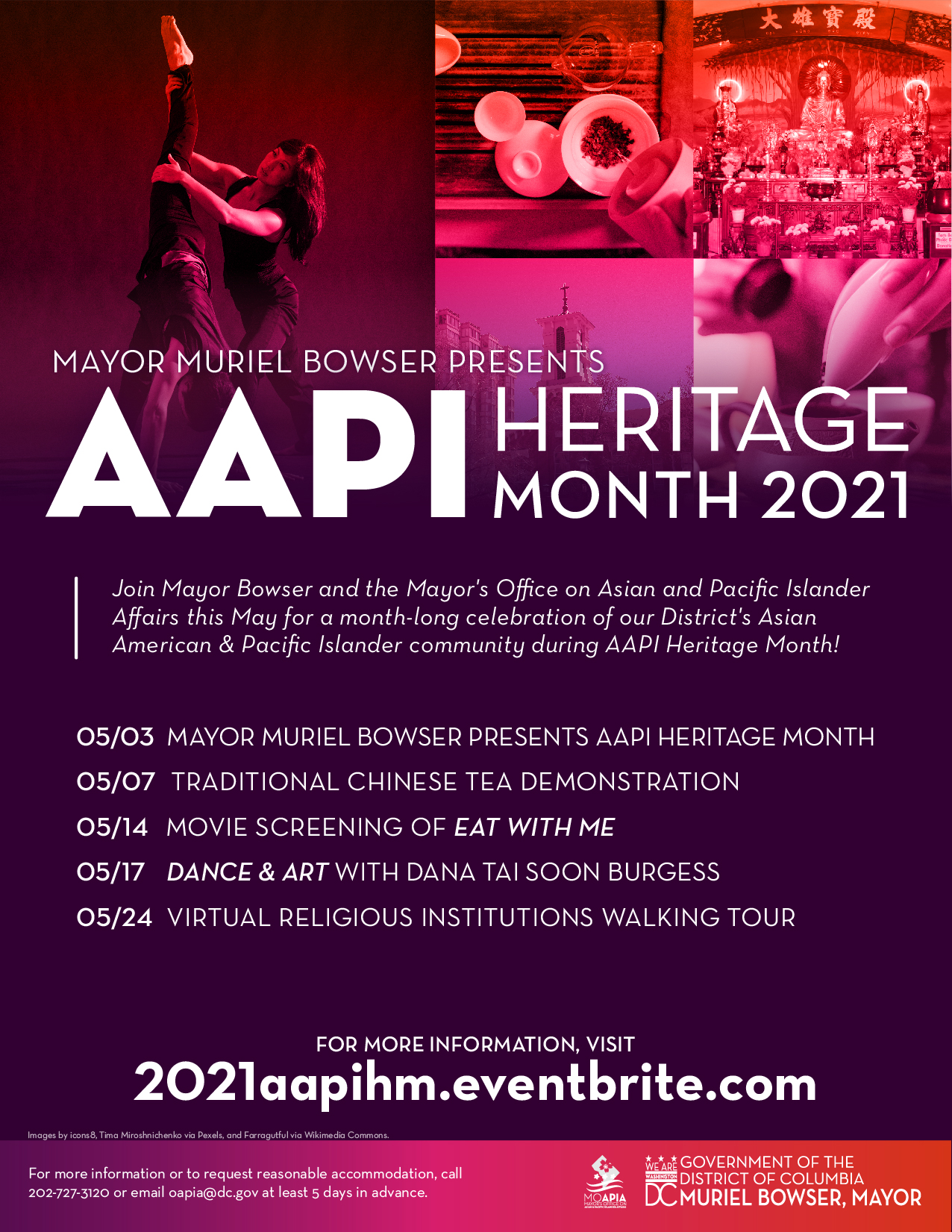 flyer promoting DC's AAPI heritage month