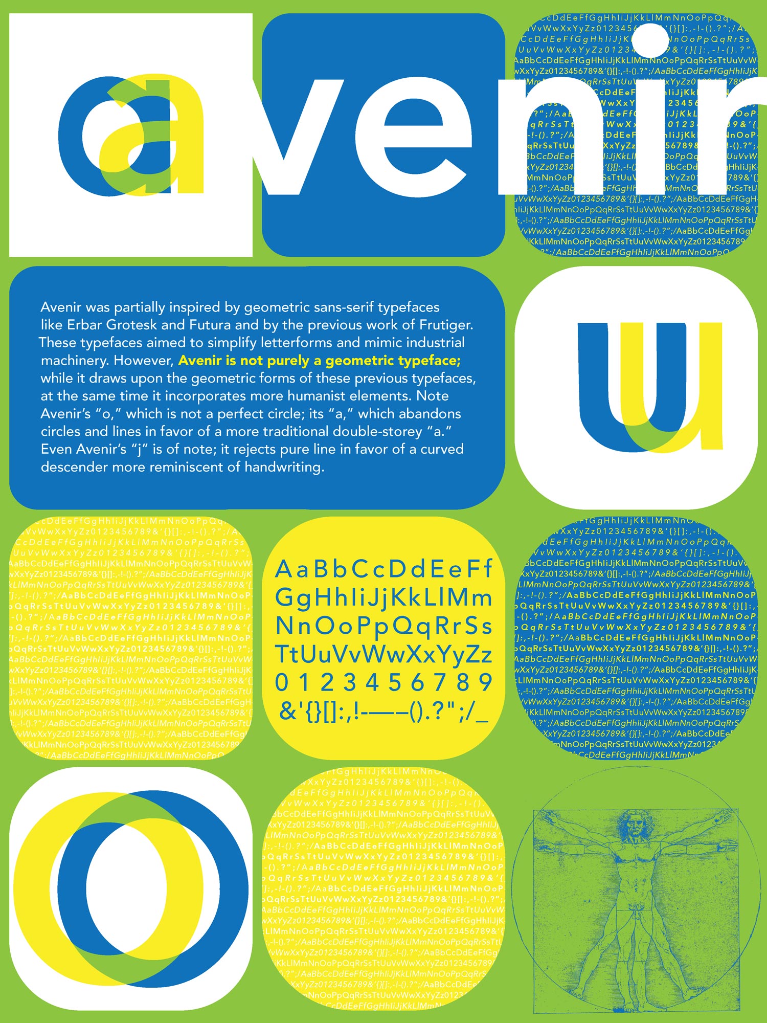 Avenir humanist geometric poster